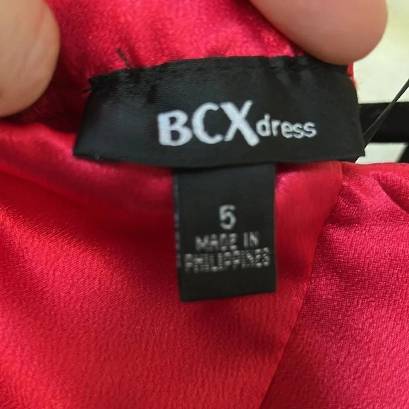 BCX Red Strapless Ruffle Front Dress - Picture 5 of 6